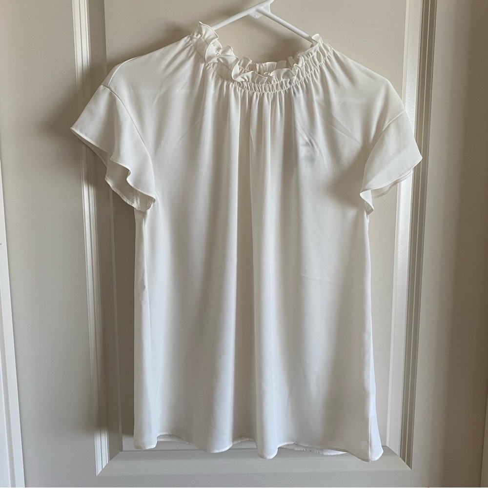 NWT Express White Short Sleeve Blouse